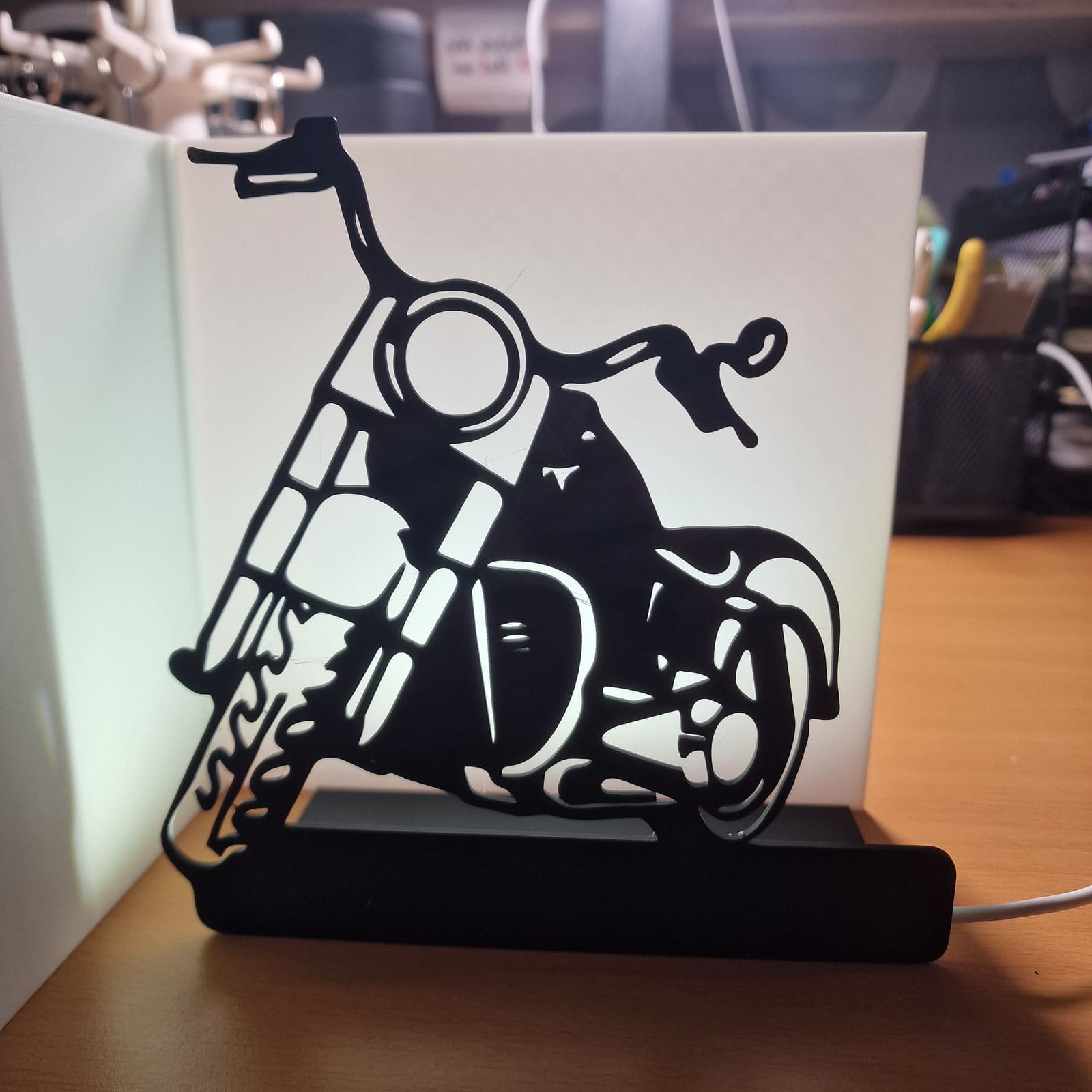 3D-gedruckte Motorrad LED Lampe