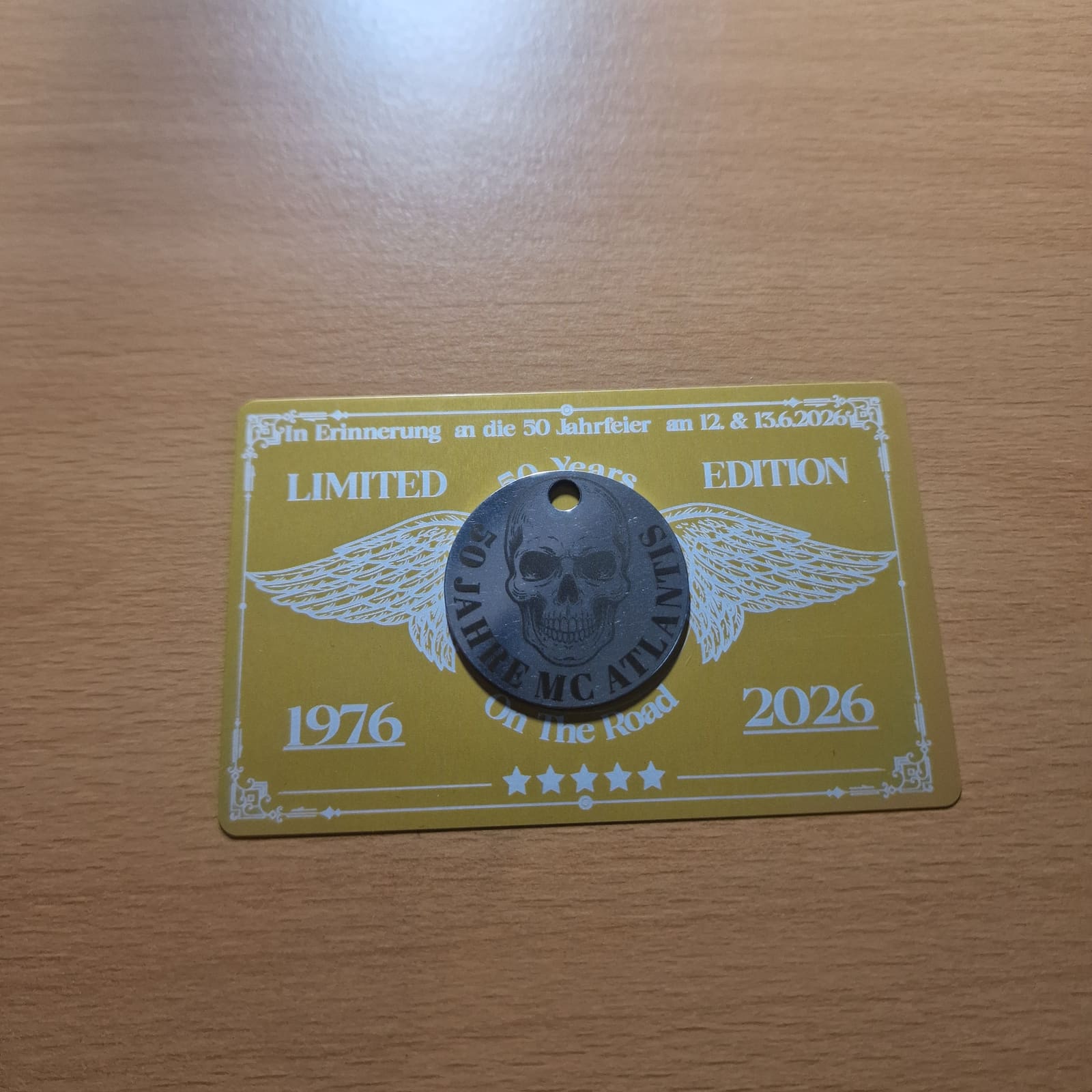 Limitierte MC Atlantis Karte mit Ride Coin